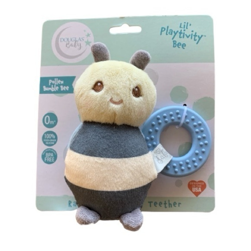 Douglas Baby Lil' Playtivity Bee Stuffed Animal and Teether